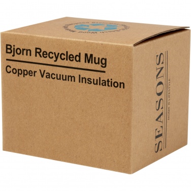 Logo trade business gifts image of: Bjorn 360 ml RCS certified recycled stainless steel mug with copper vacuum insulation